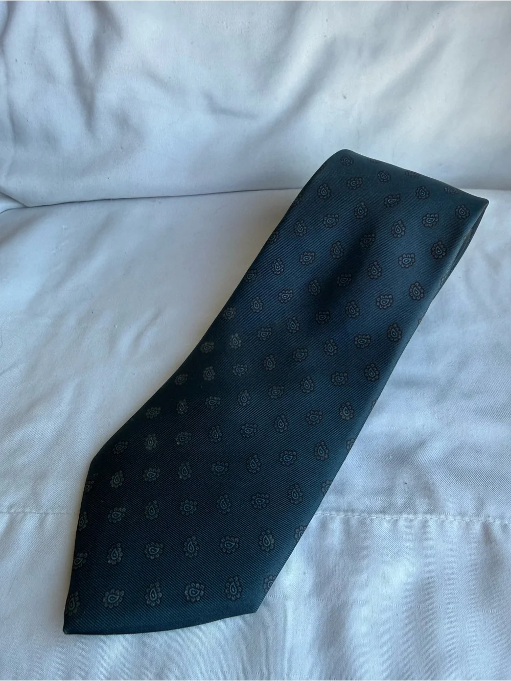 Vintage Silk Tie Navy Paisley Men's Tie Planteen & Krogh